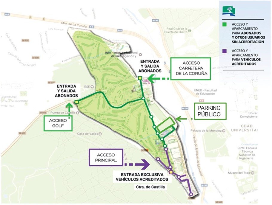 Plano de accesos y aparcamiento CSI 2026