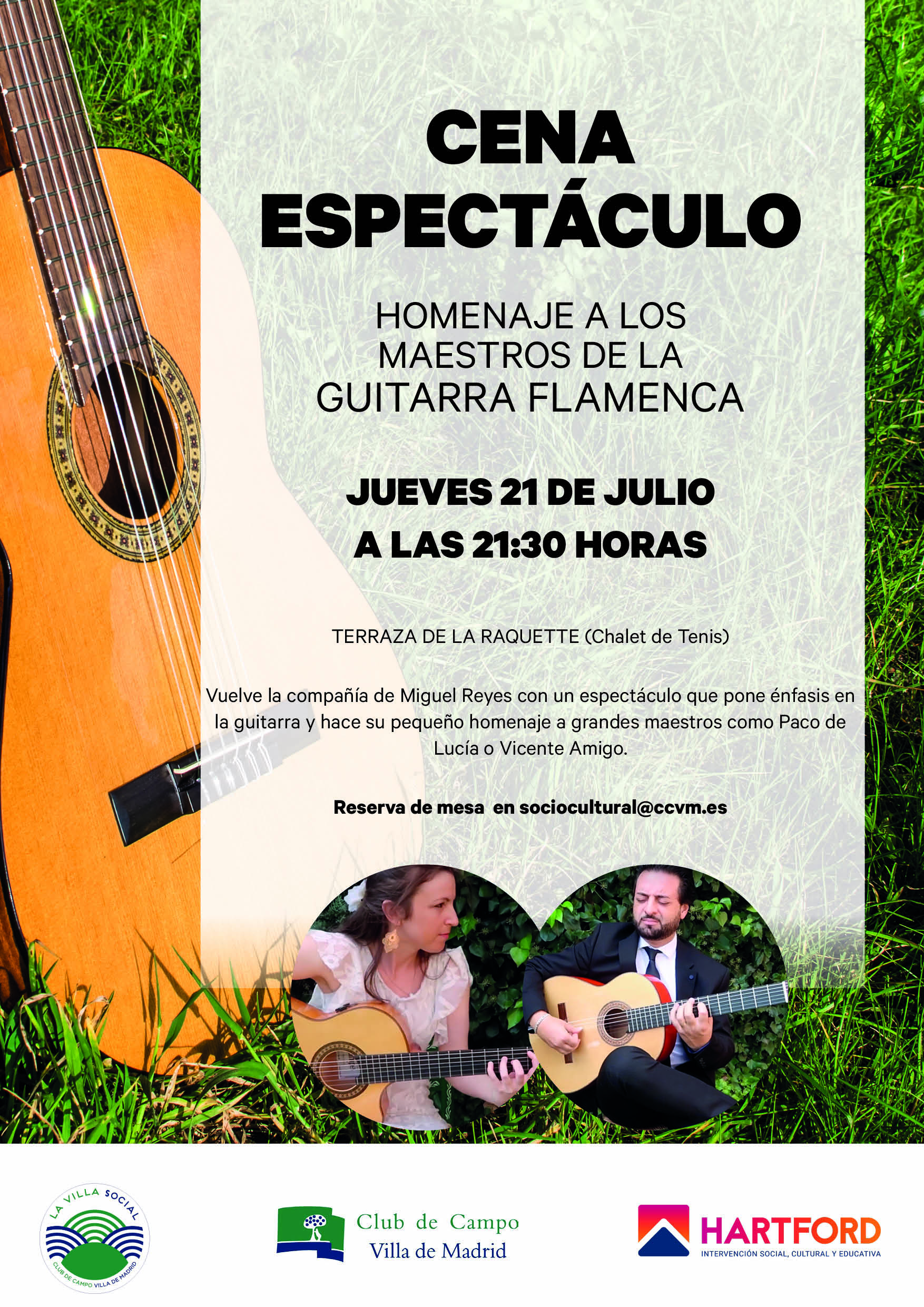 Cena Espectáculo - Homenaje a los Maestros de la Guitarra Flamenca.