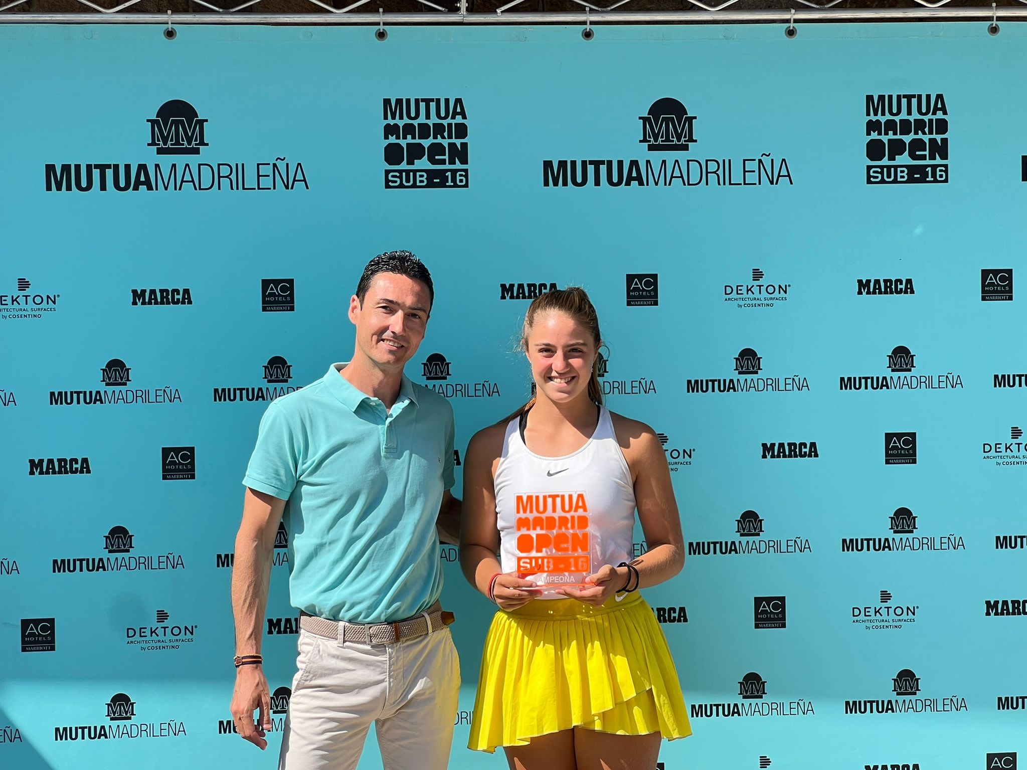 Marina Gatell, campeona del Mutua Madrid sub-16 de tenis, Club de Campo Villa de Madrid.