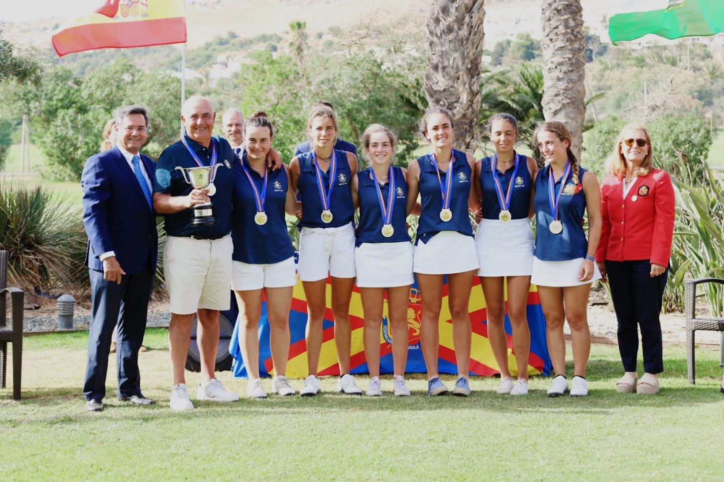 El equipo madrileño, ganador del Campeonato de España FFAA Absoluto Femenino. Foto: Rfegolf