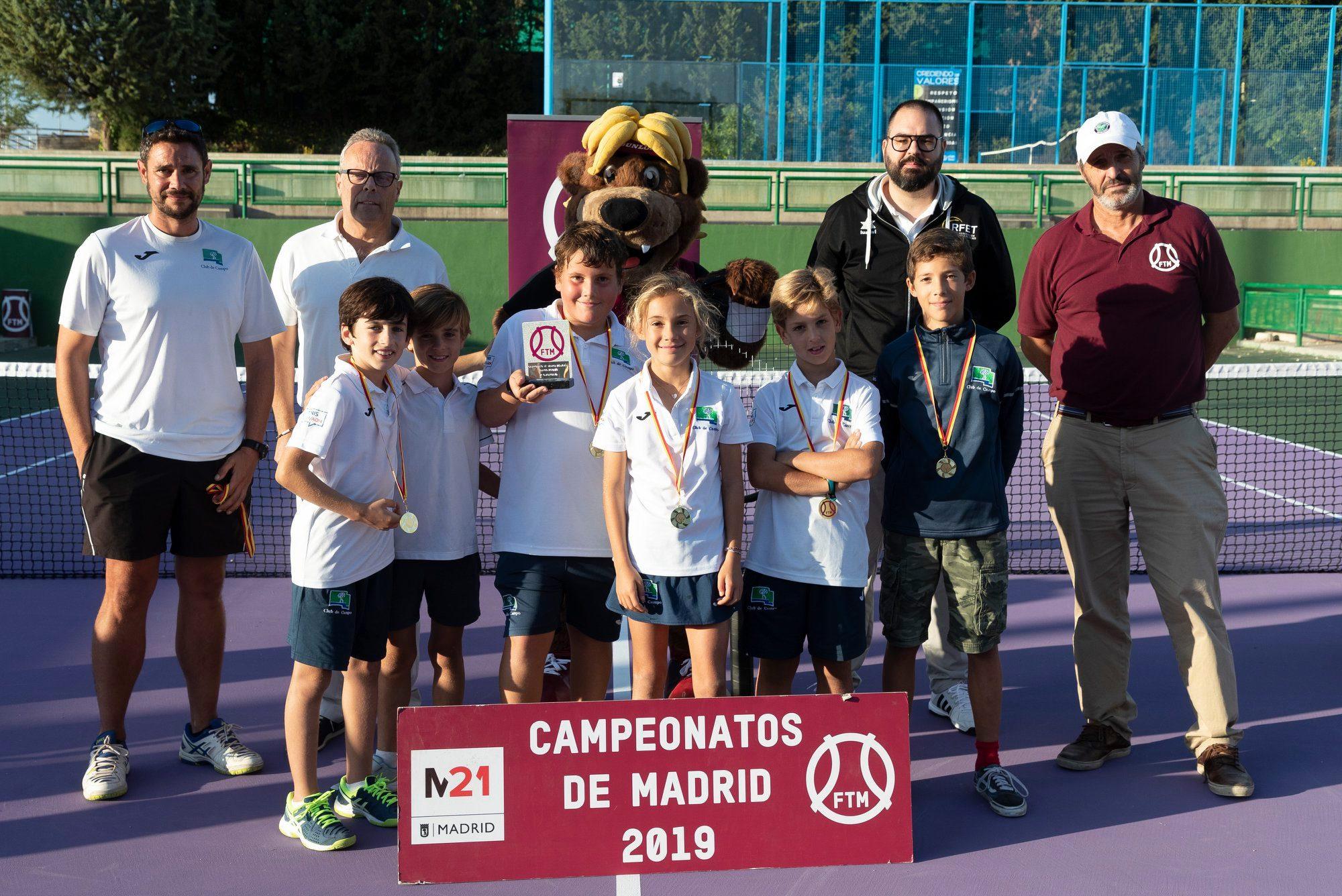 Equipo benjamín del Club que ha conseguido el 4º puesto en el Campeonato de Madrid. Foto: FTM