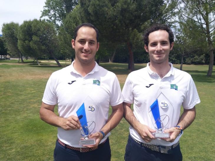 José (izda.) y Fernando Mata, abonados del Club y campeones de Madrid de P&P. Foto: FGM 