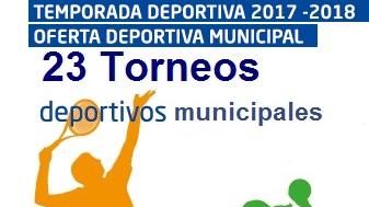 Cartel de los Torneos Deportivos Municipales