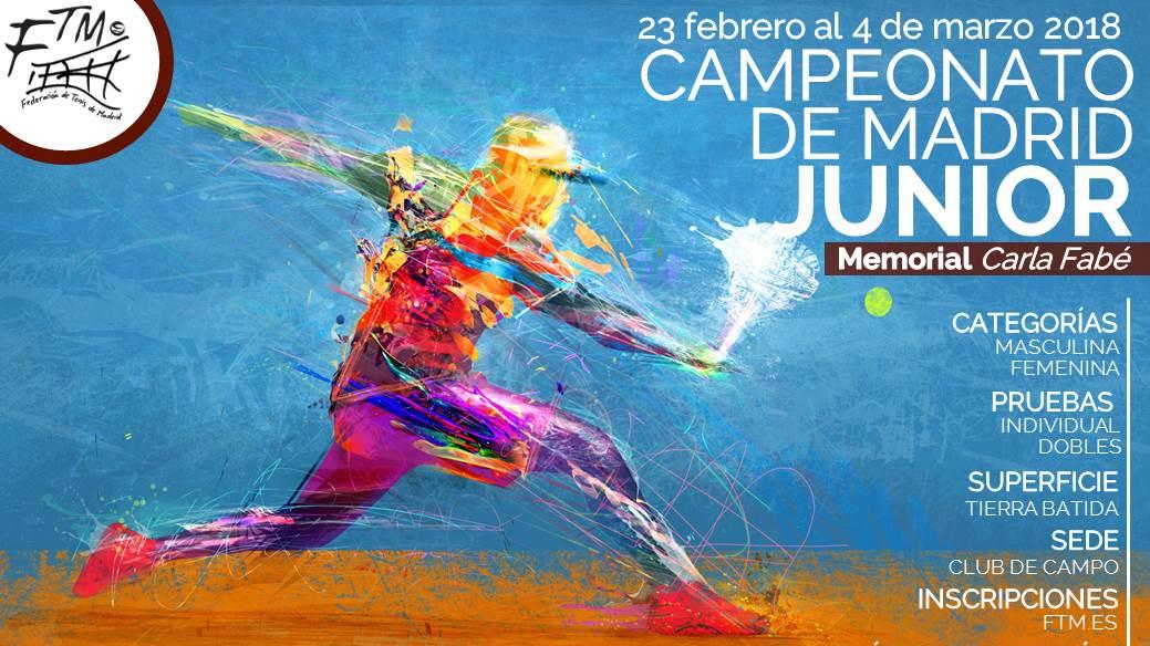 Cartel del Campeonato de Madrid Júnior de Tenis