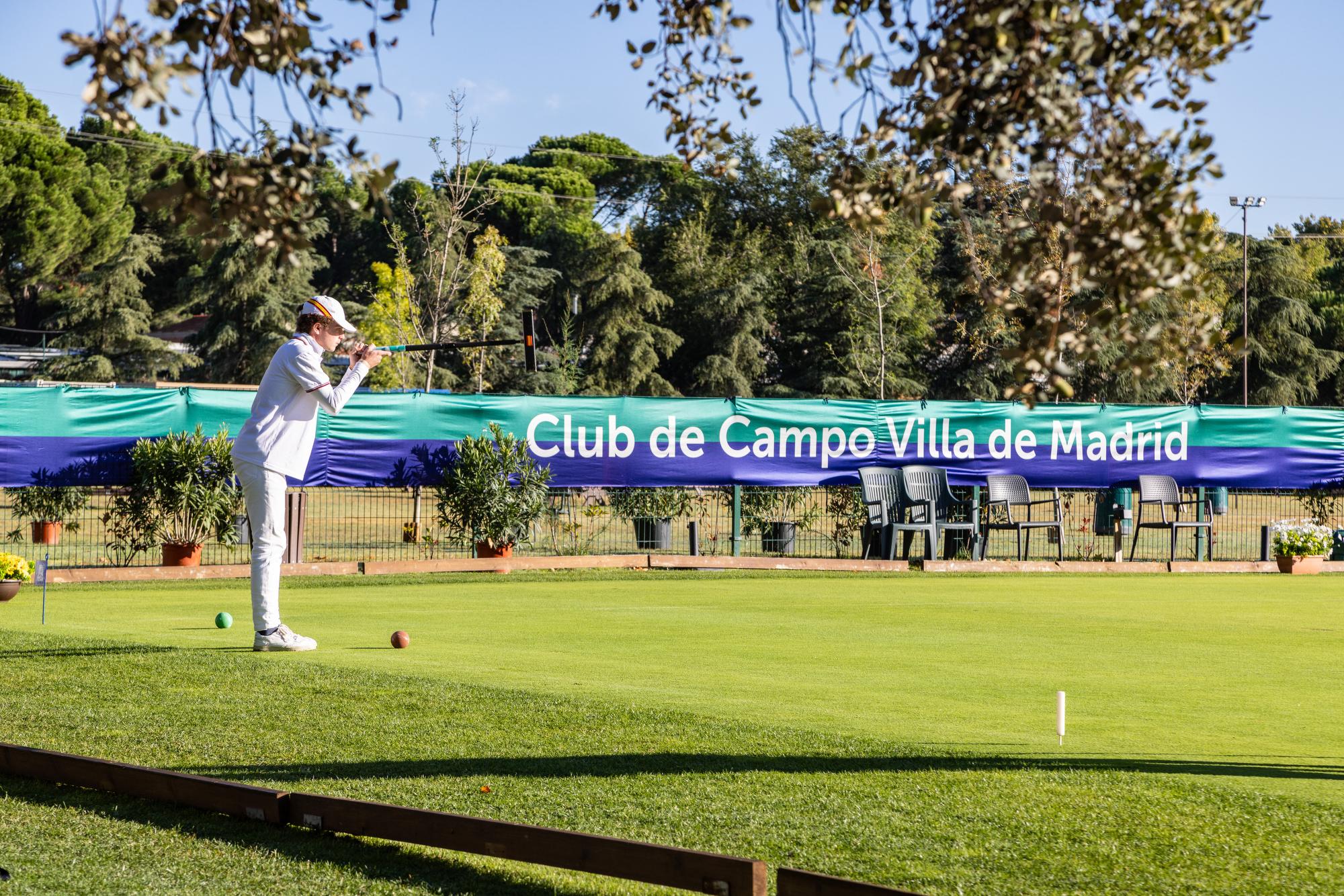 Momento de la final de la Liga Europea de Clubes de croquet disputada en el Club. Fotos: Miguel Ángel Ros CCVM
