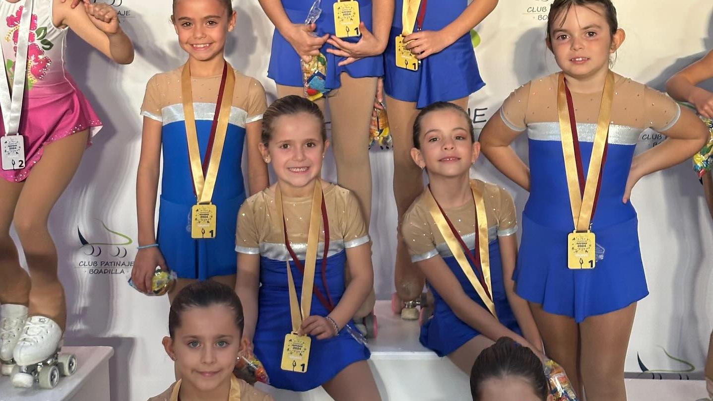 Equipo CCVM de patinaje prebenjamín.