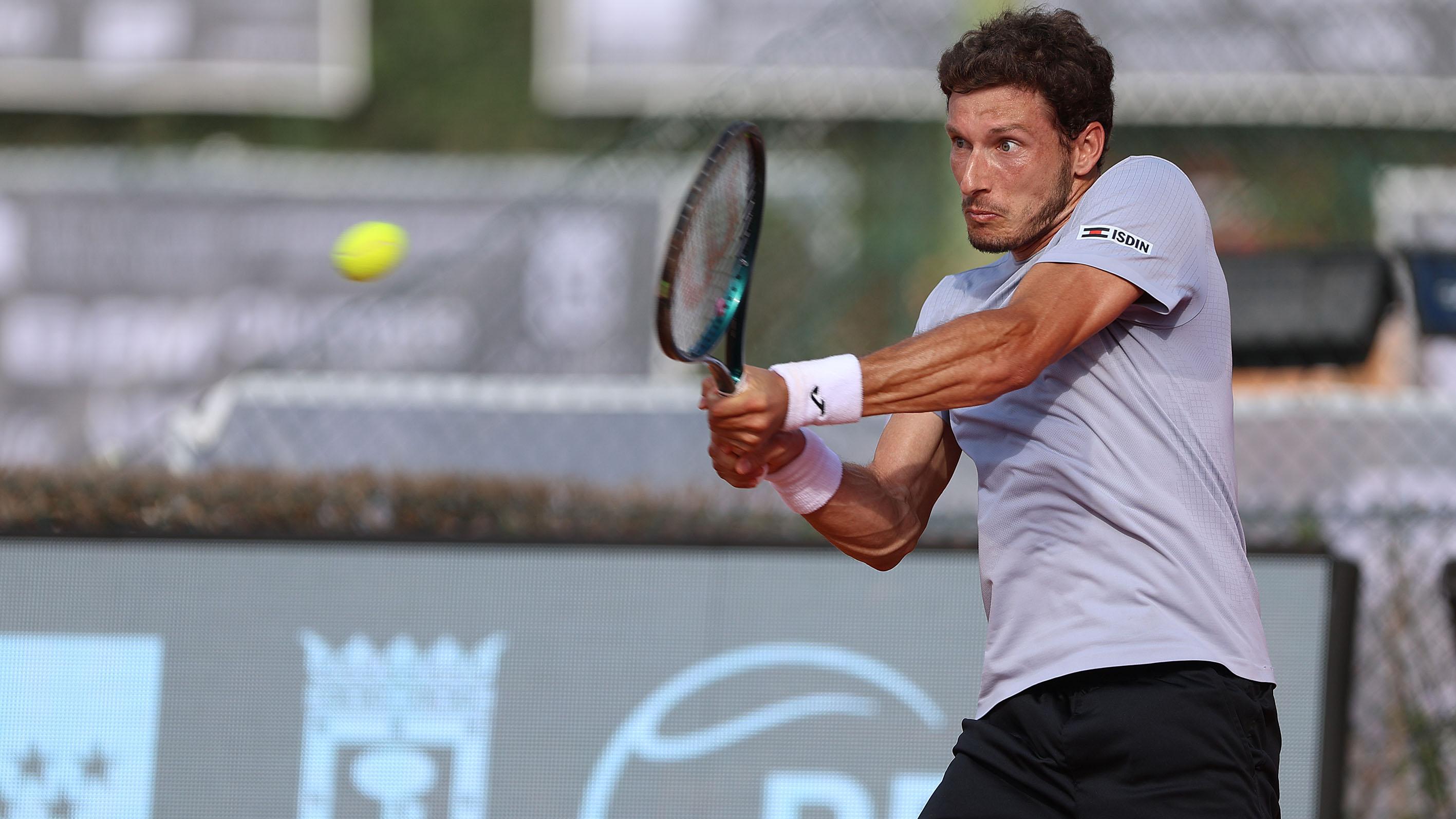 Revés de Pablo Carreño. Foto: Alberto Simón / FTM