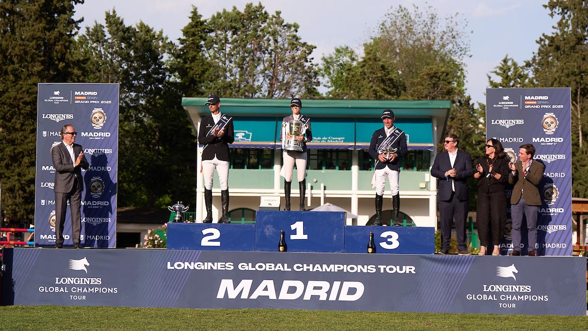Podio del Gran Premio de Madrid 2025. Foto: Oxer Sport