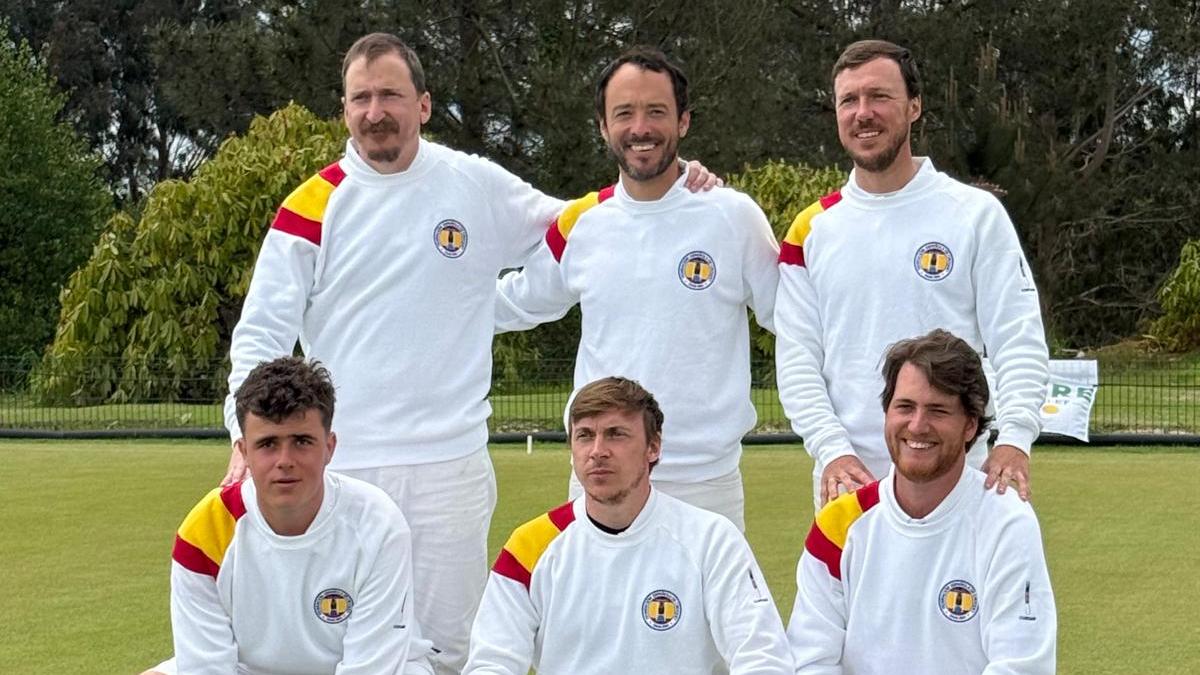 Equipo español en el V Bilateral Inglaterra - España de croquet.