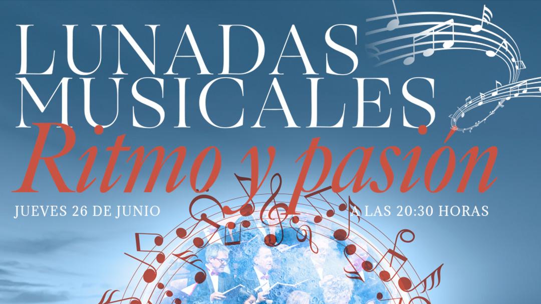 Cartel Lunadas Musicales. Ritmo y Pasión