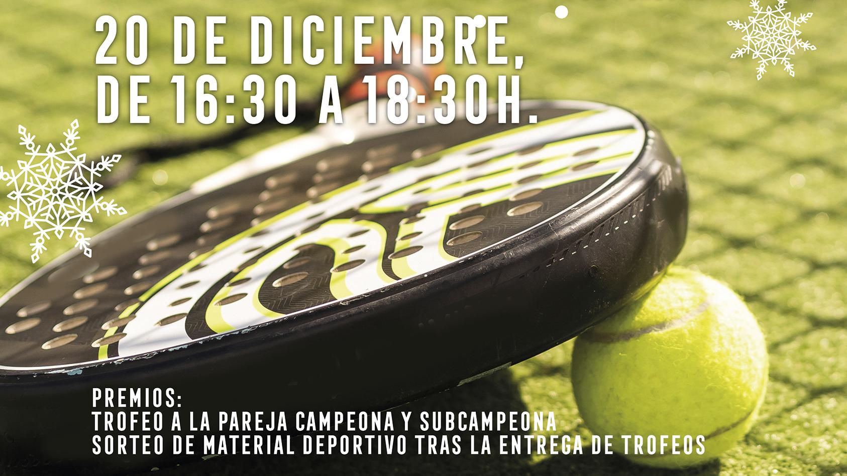 Cartel del Campeonato de Navidad Exprés de Pádel RCCVM 2025.