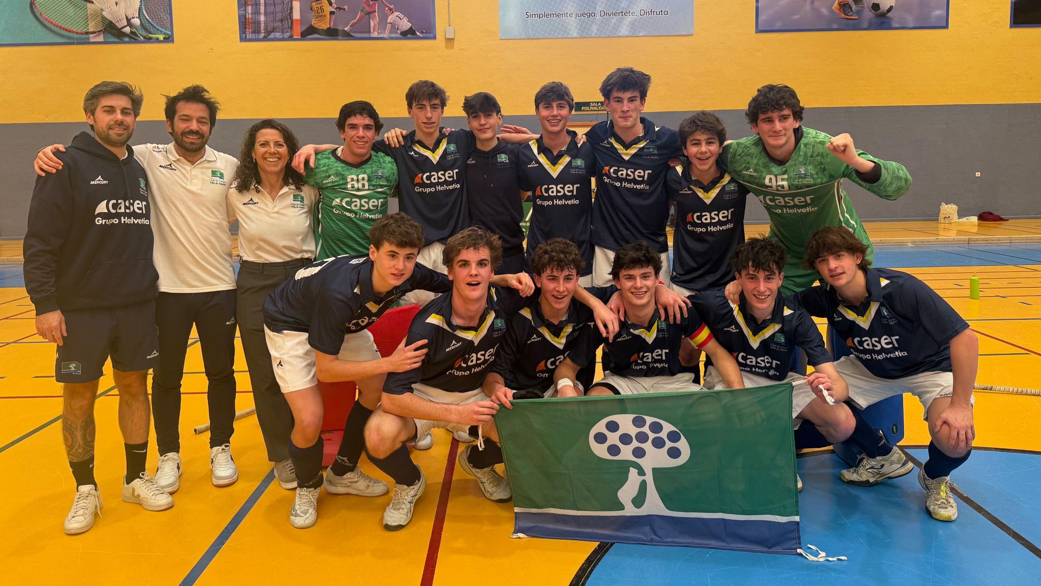 Equipo RCCVM juvenil, campeón de España de hockey sala.