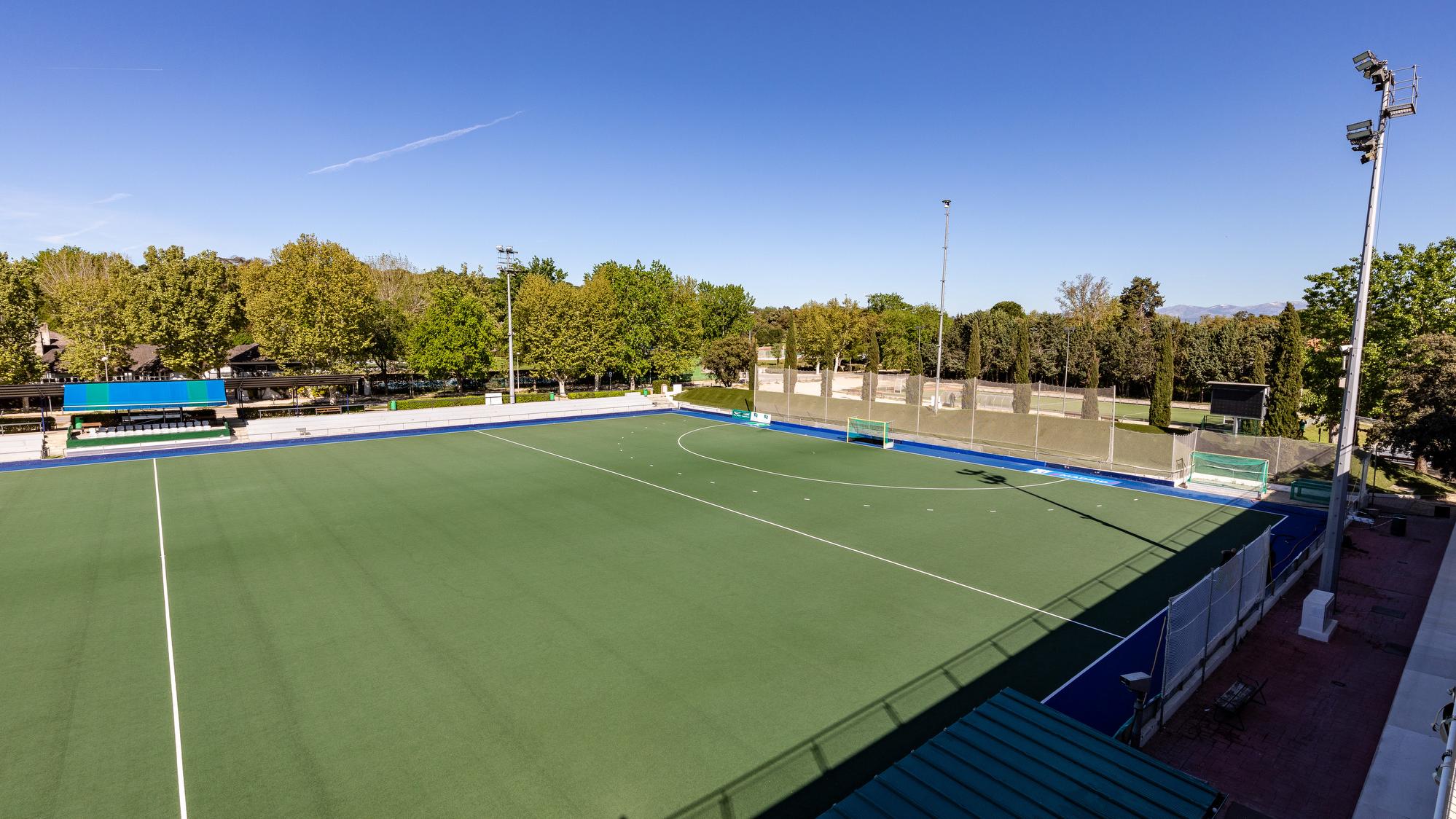 Campo 1 de hockey del Real Club de Campo Villa de Madrid. Foto: Miguel Ángel Ros / RCCVM