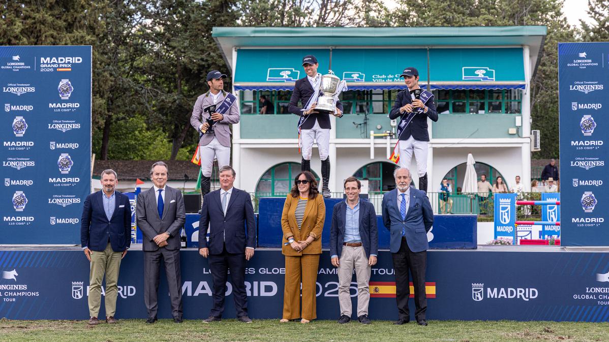 Podio del Gran Premio de Madrid 2026. Foto: Miguel Ángel Ros / RCCVM