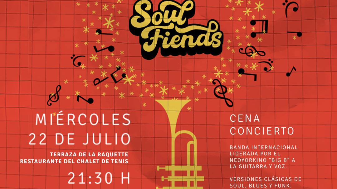 Cartel de la cena-concierto Soul Friends.
