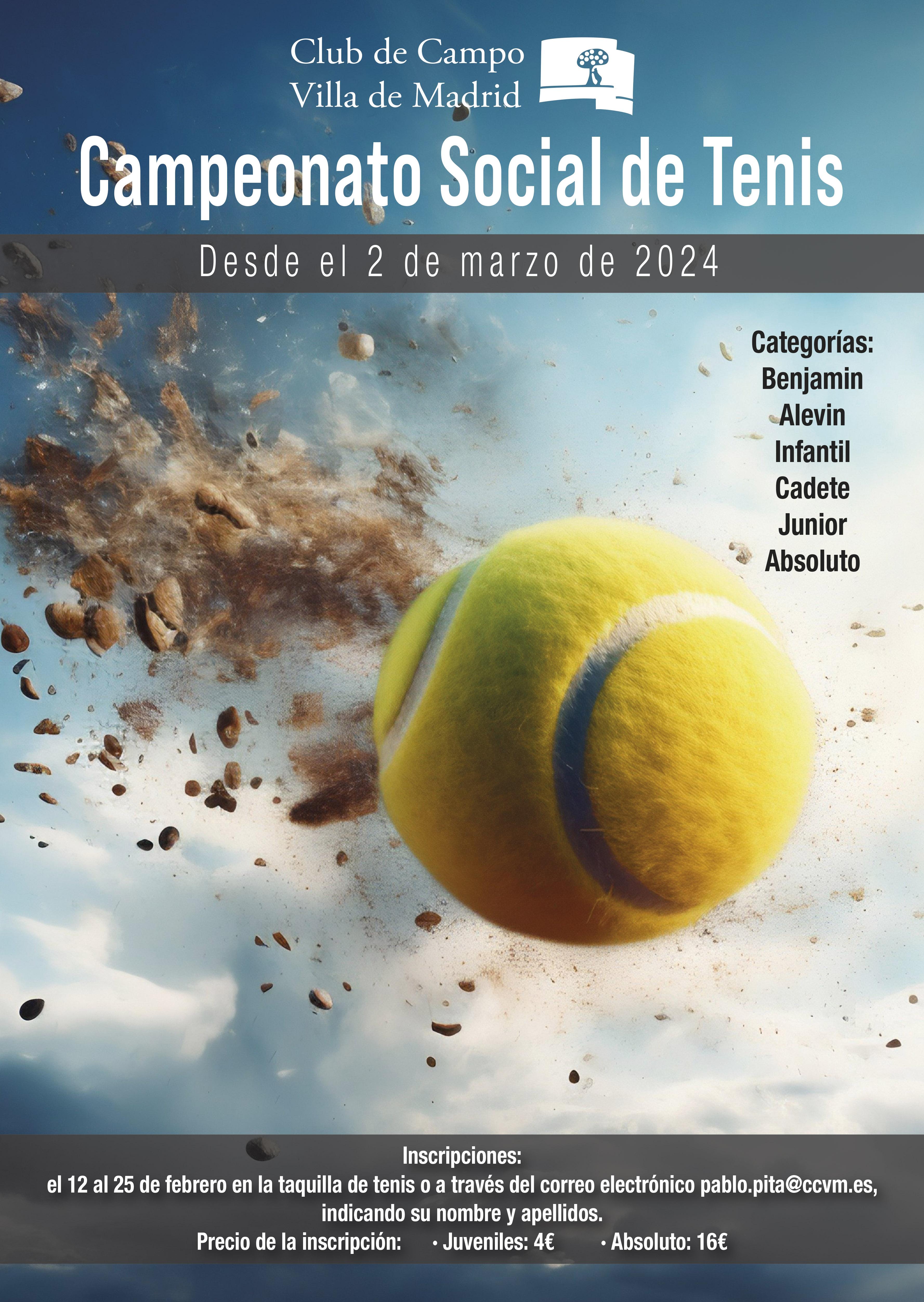 Campeonato Social CCVM de tenis 2024.