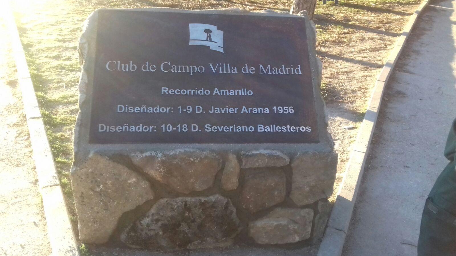 Placa de inicio del Recorrido Amarillo