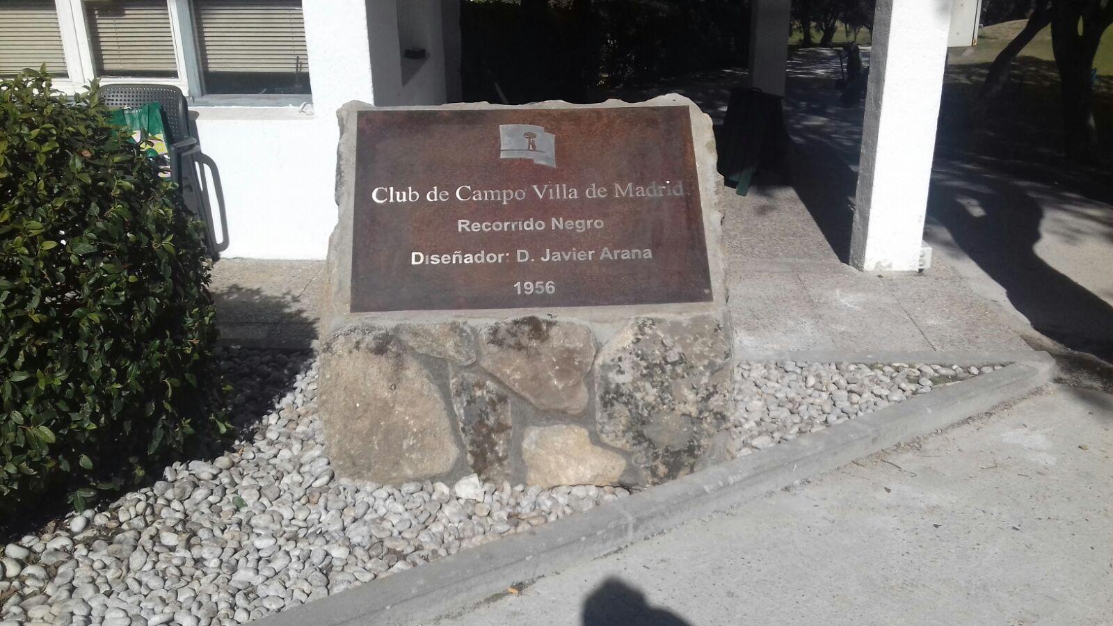Placa de inicio del Recorrido Negro