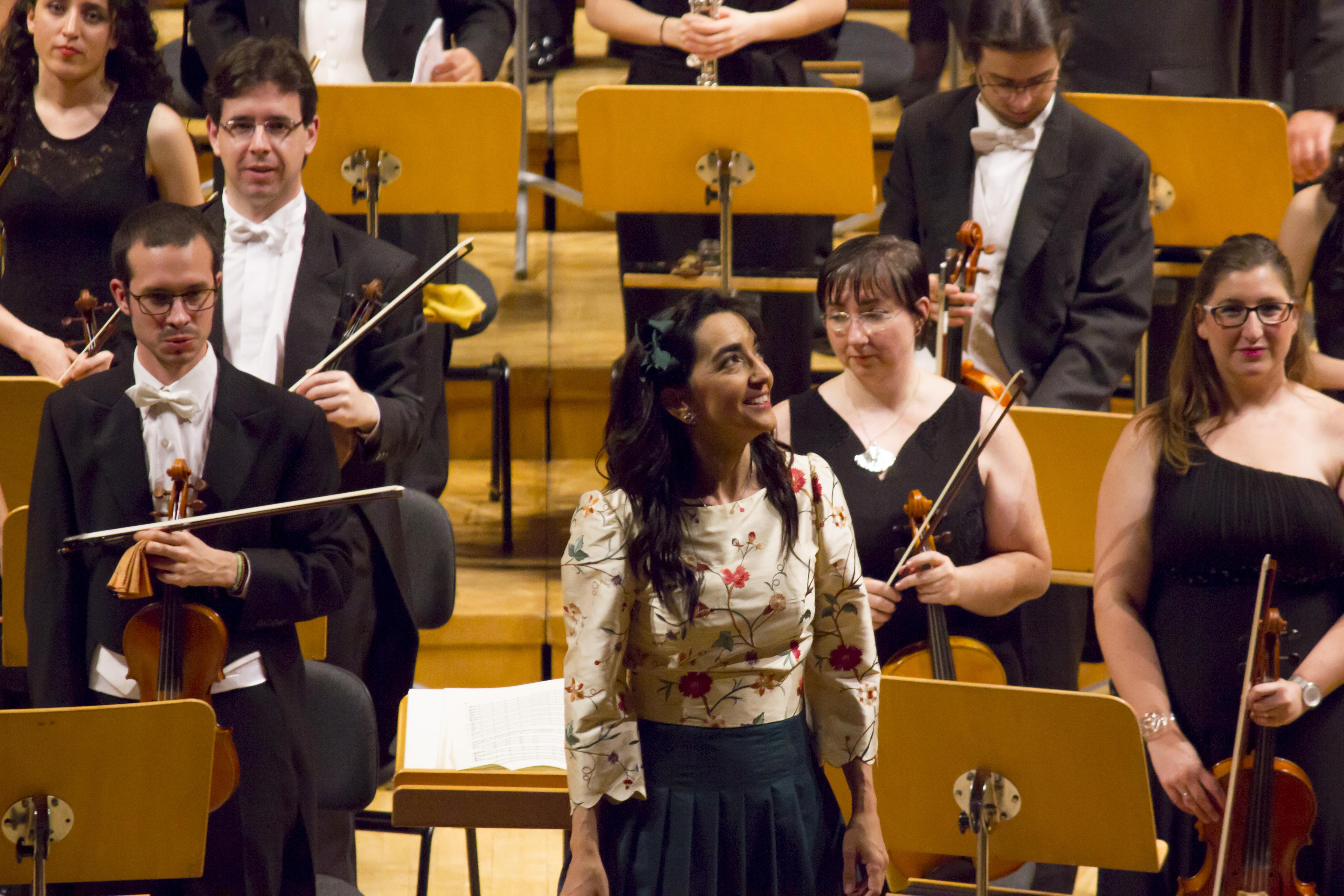 Silvia Sanz junto a la Orquesta Metropolitana de Madrid