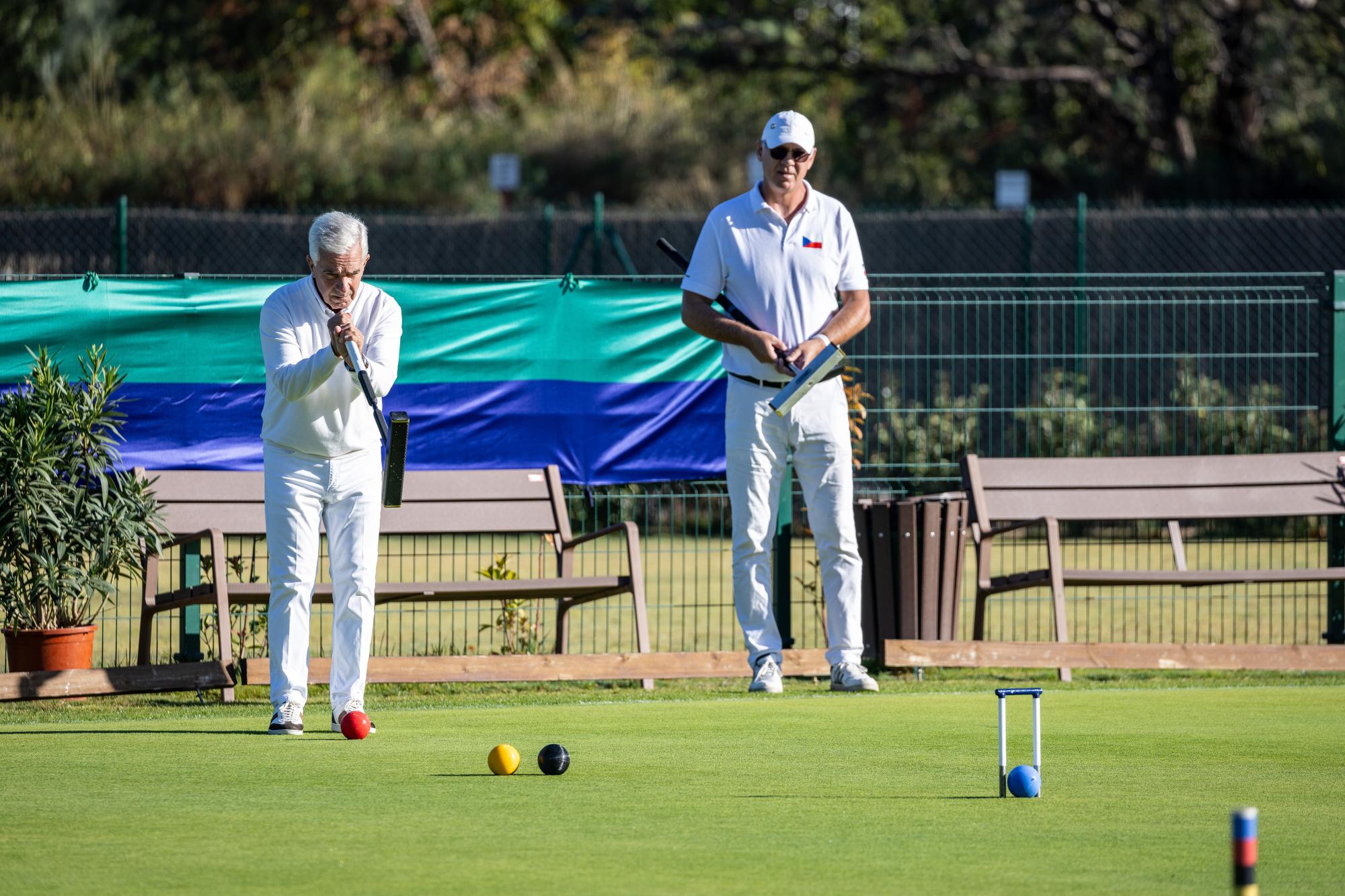Momento de la final de la Liga Europea de Clubes de croquet disputada en el Club. 