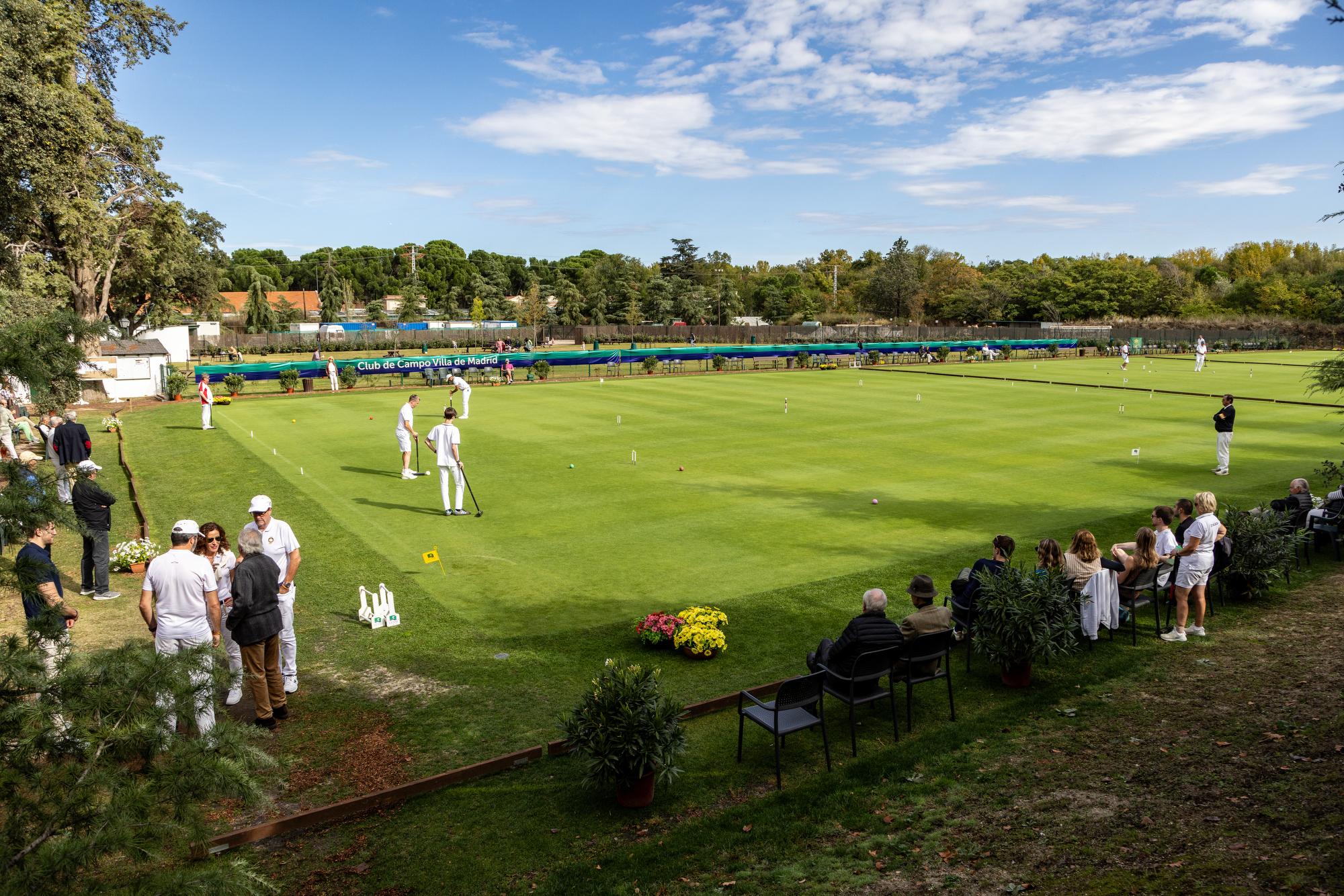 Momento de la final de la Liga Europea de Clubes de croquet disputada en el Club. 