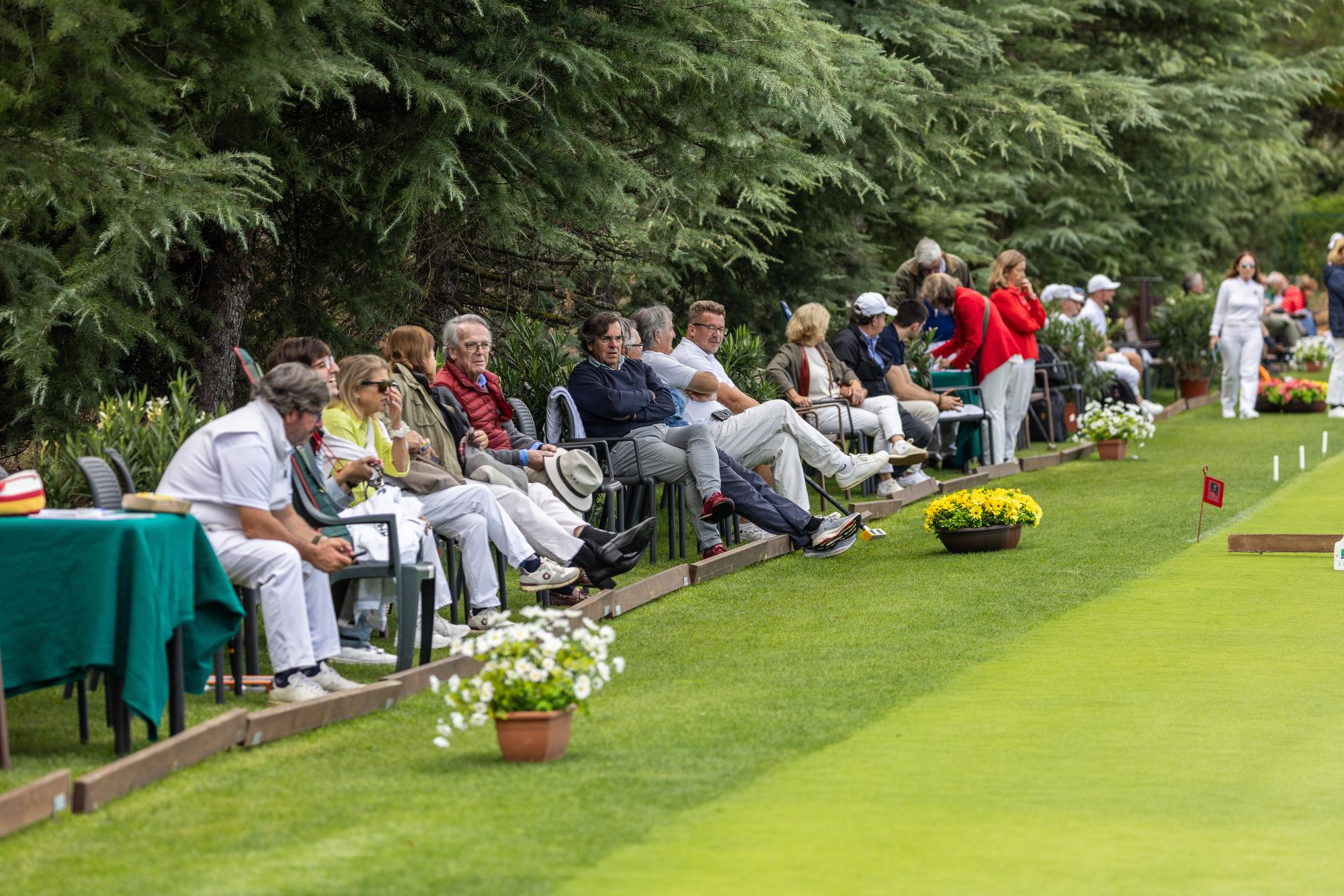 Público en la final de la Liga Europea de Clubes de croquet disputada en el Club. 