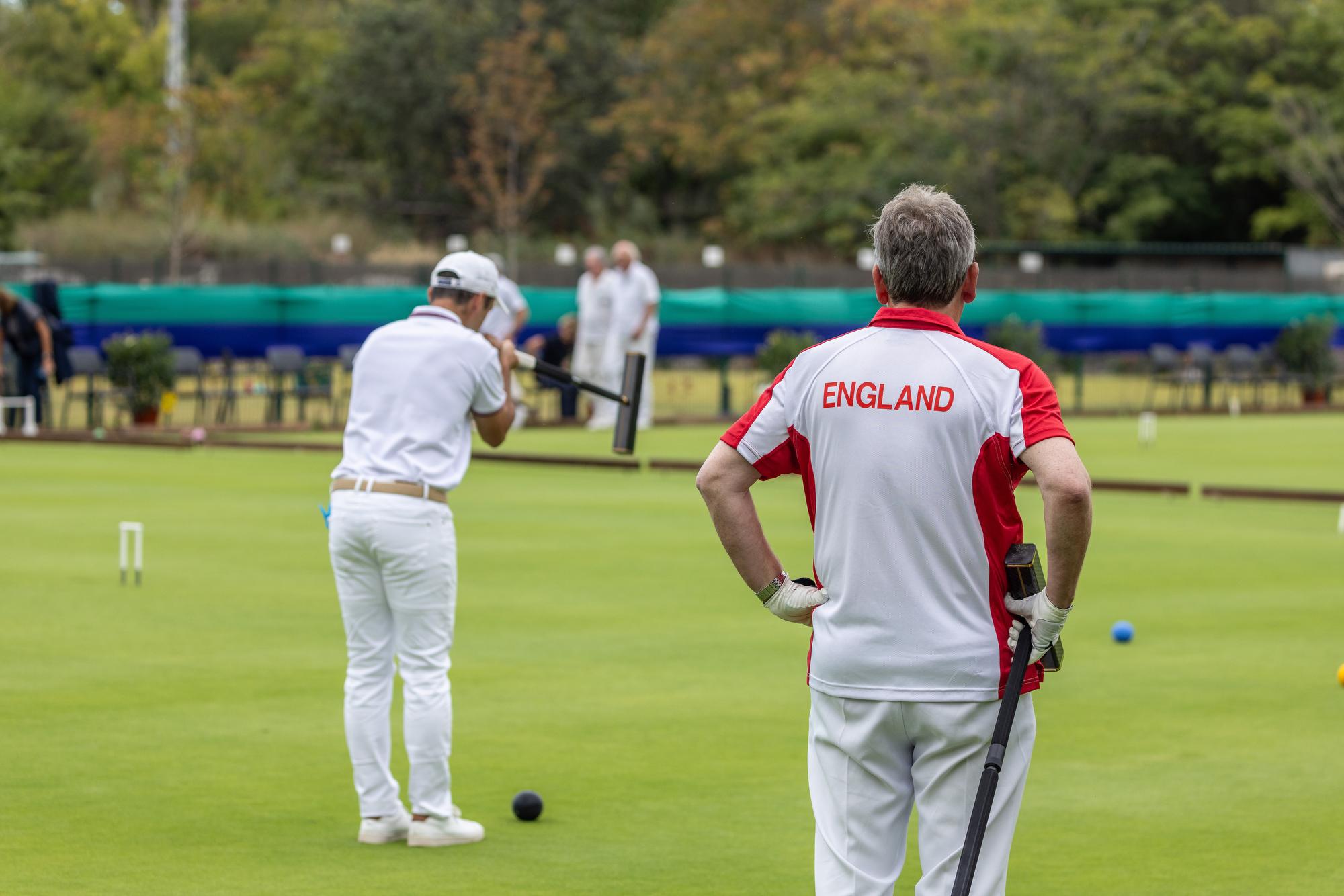 Momento de la final de la Liga Europea de Clubes de croquet disputada en el Club. 
