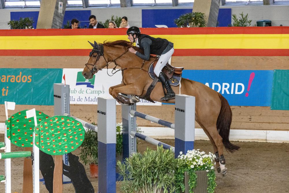 El joven abonado del Club Juan Riva Gil, en competición.