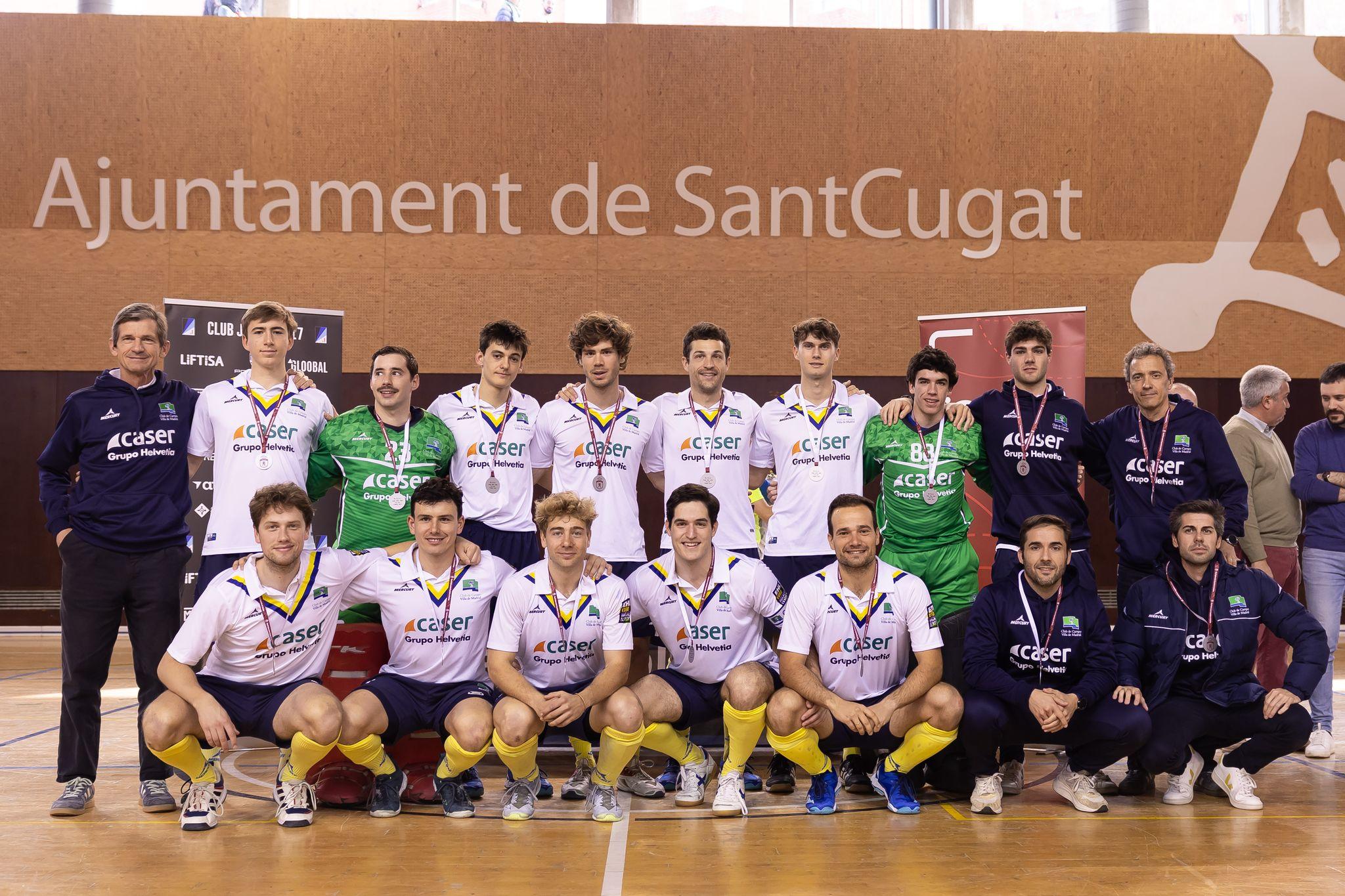 El Club de Campo masculino, subcampeón de España de hockey sala 24/25.
