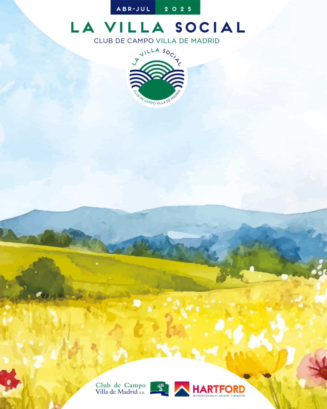 Portada de la programación de La Villa Social abril-julio.