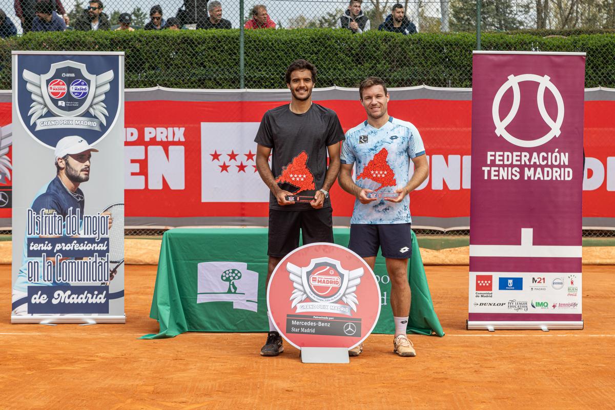 El portugués Francisco Cabral (izda.) y el austriaco Lucas Miedler, con sus trofeos de campeones.