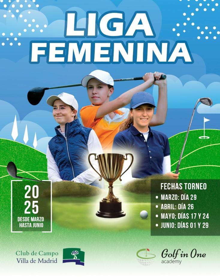Cartel de la Liga Femenina CCVM de golf CCVM.