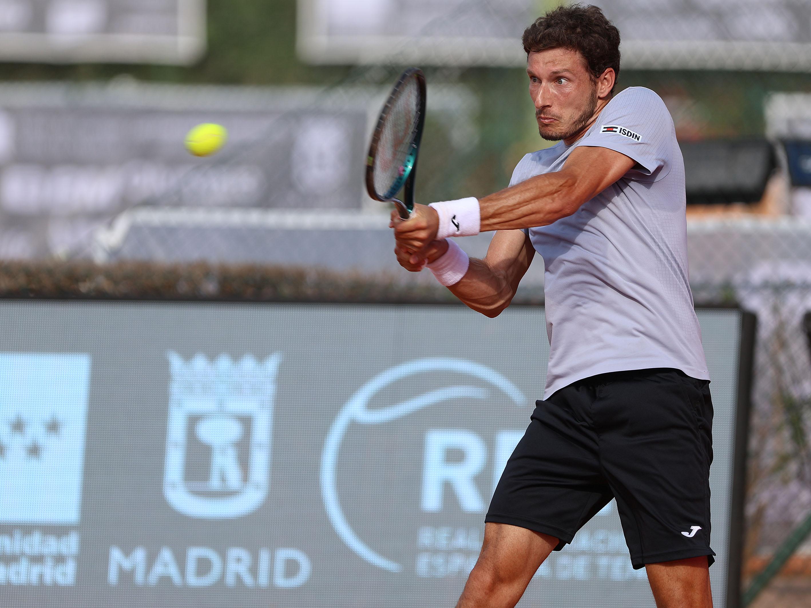 Revés de Pablo Carreño. Fotos: Alberto Simón / FTM