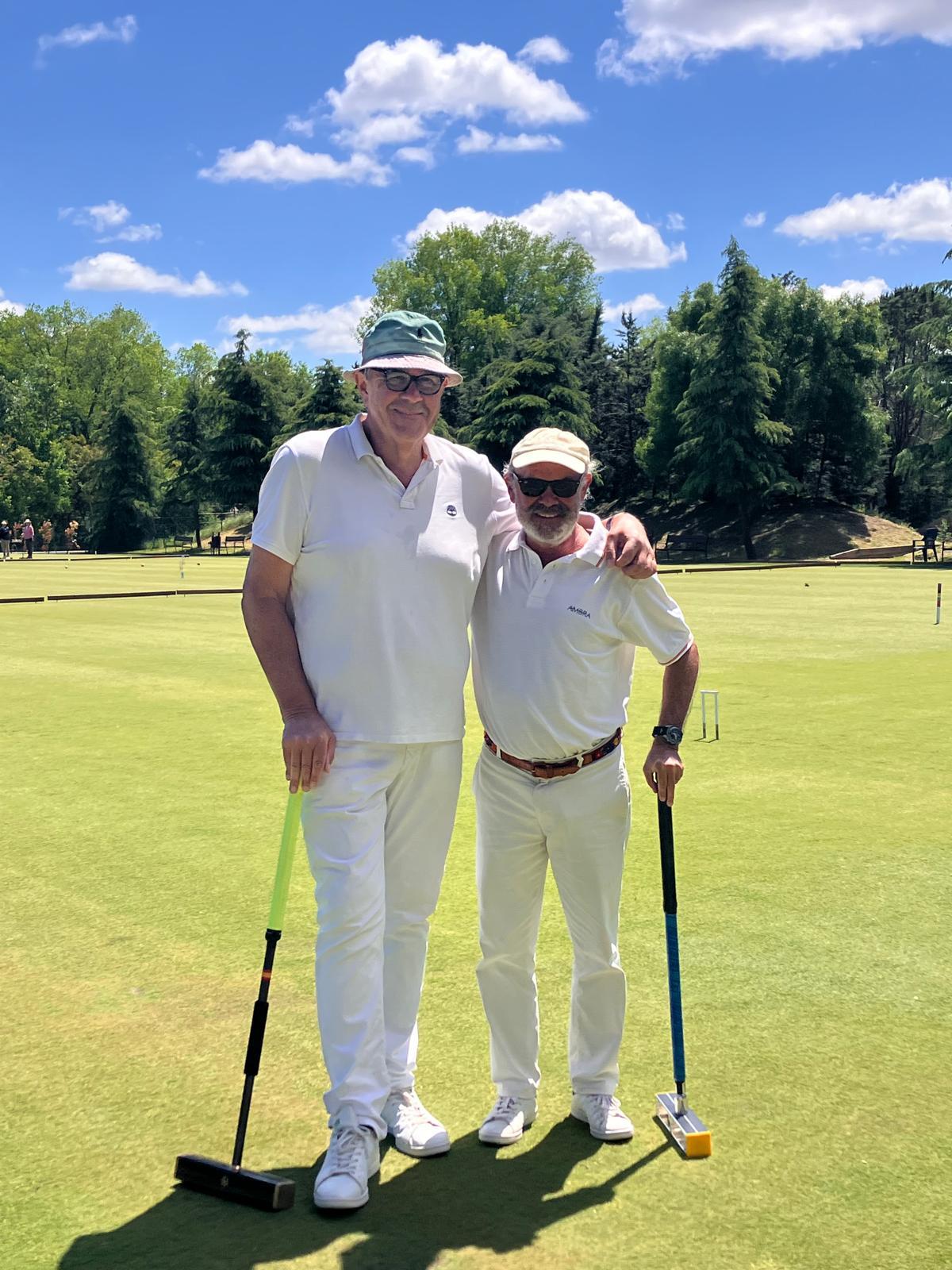 Los dos finalistas del IX Campeonato de Madrid de croquet.