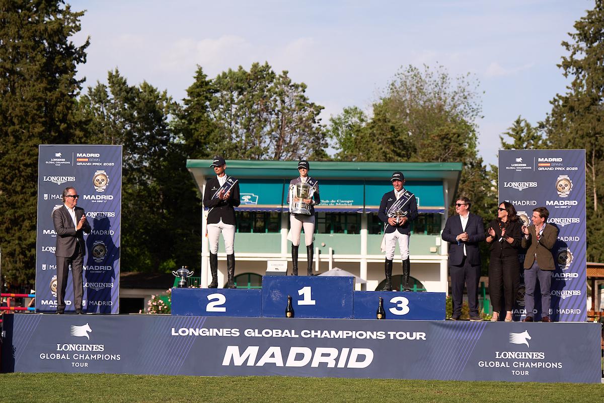 Podio del Gran Premio de Madrid 2025. Fotos: Oxer Sport / Miguel Ángel Ros - CCVM