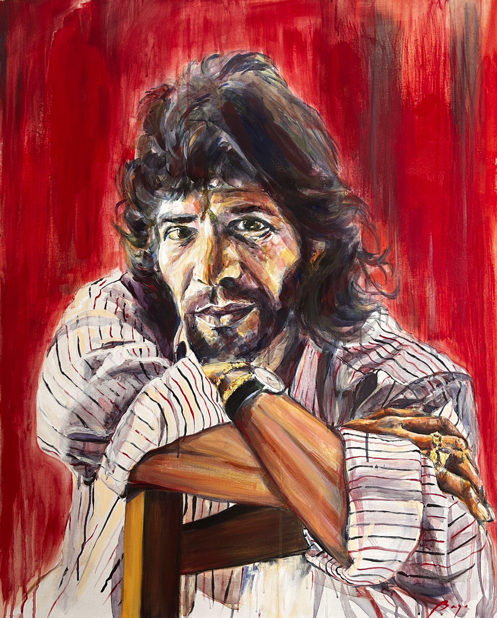 “Camarón de la Isla”, Ana Bayo Moreno. 100x81 cm. Acrílico sobre lienzo.