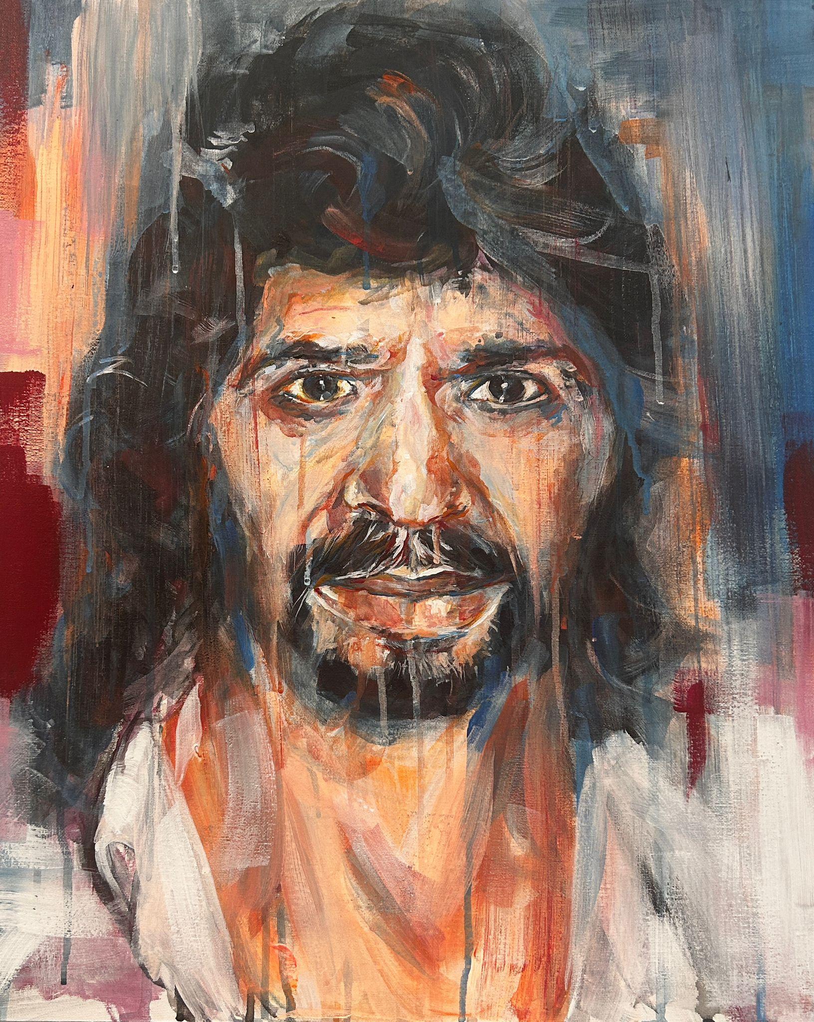 “Camarón”, Ana Bayo Moreno. 61x50cm. Acrílico sobre tabla.