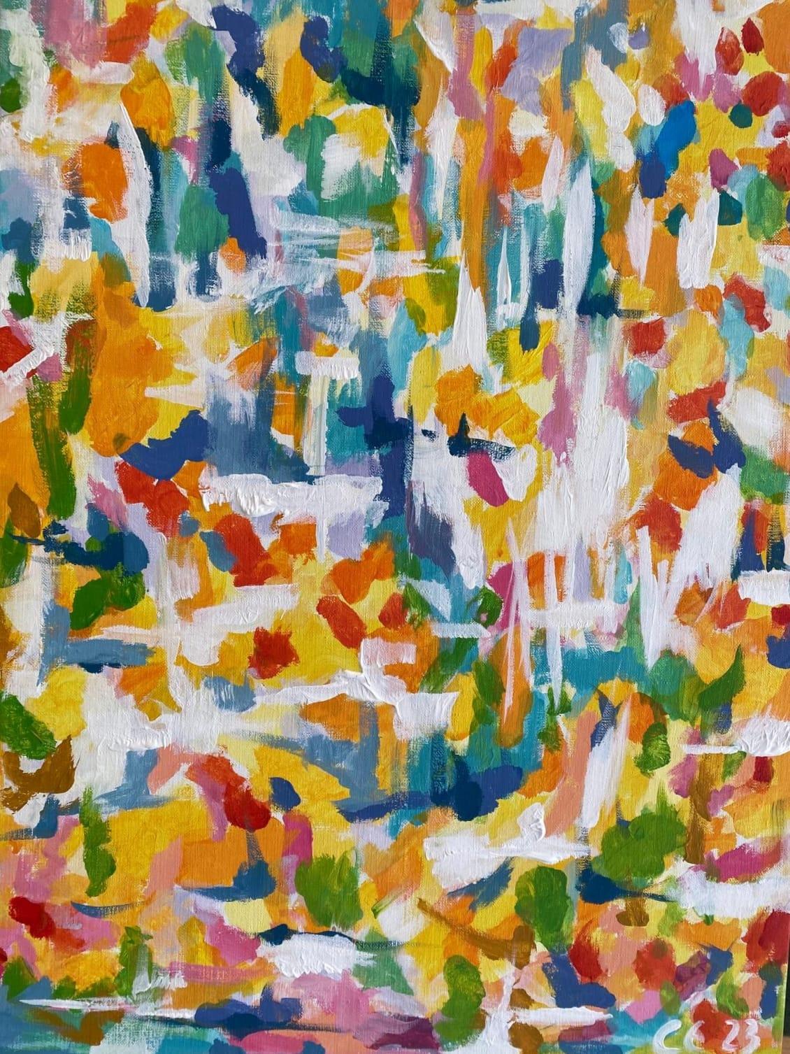“Cascada”, Cristina Erice. Acrílico sobre lienzo.