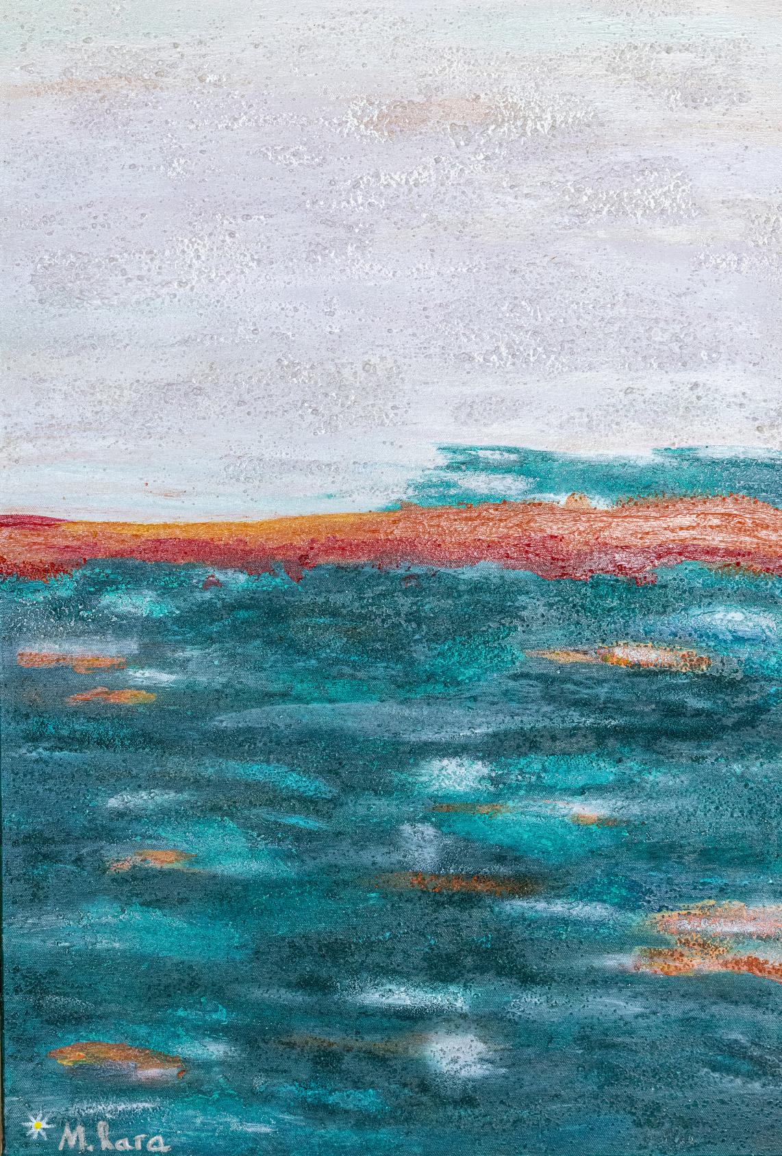 “Memorias del viento”, Margarita Lara Martínez. Acrílico sobre lienzo.