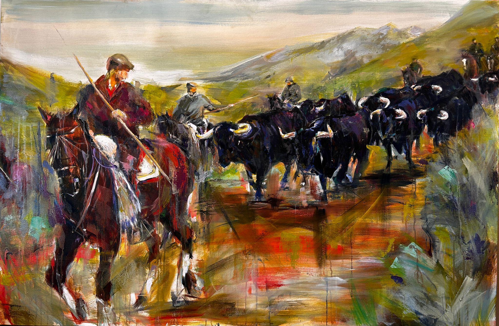 “Trashumancia”, Ana Bayo Moreno. 146x97 cm. Óleo sobre lienzo.