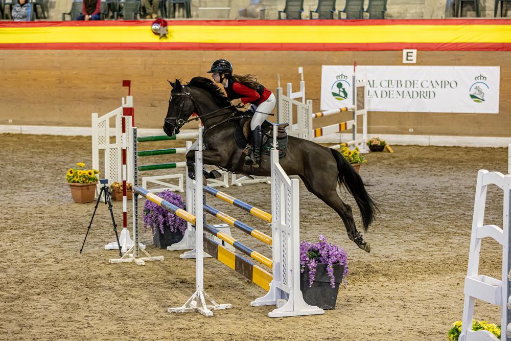 Un binomio, en acción en el Picadero Cubierto.