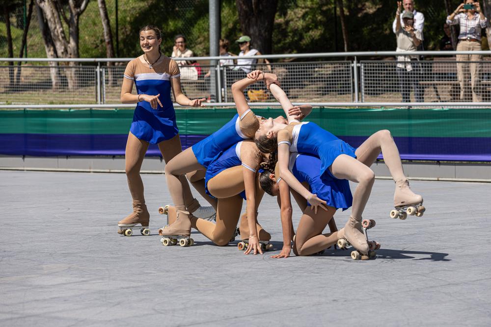 Patinadoras RCCVM, durante un campeonato. Foto: Miguel Ángel Ros / RCCVM