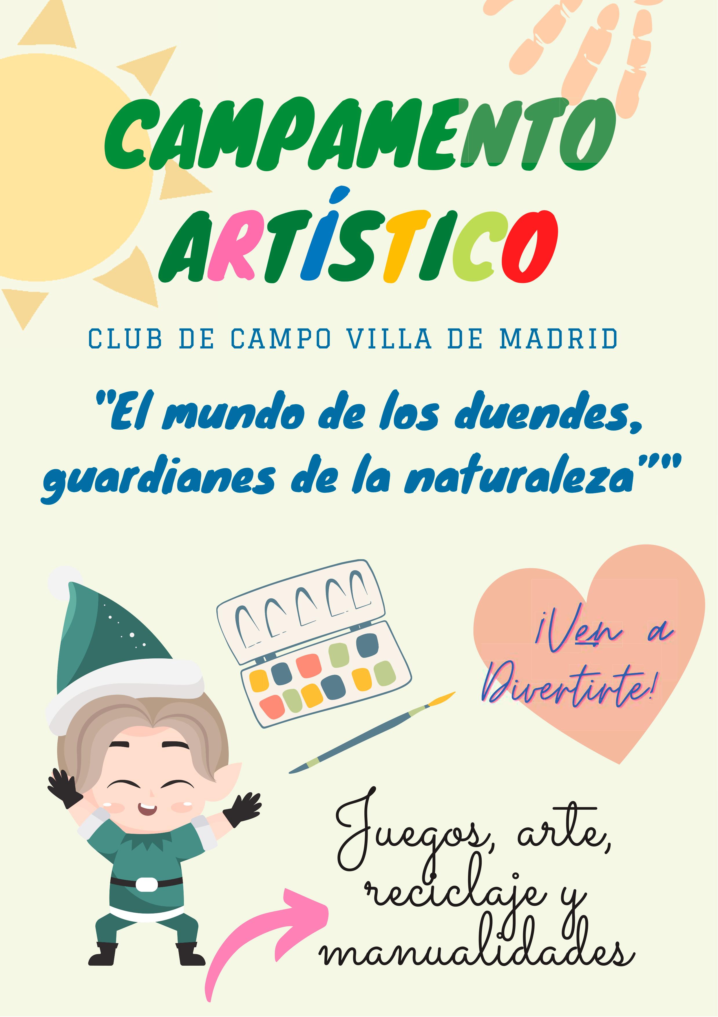 Cartel del Campamento Artístico de Verano 2026.