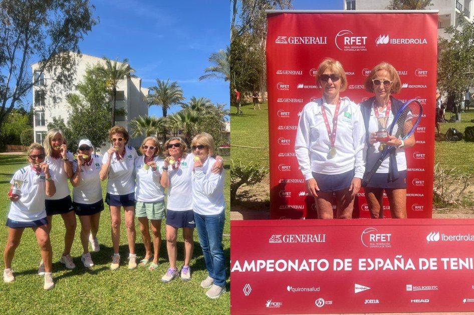 Equipo +60 (foto izda.): Begoña Eraña, Icíar Eraña, Ana Almansa, Beatriz Pellón, Carmen Chillida, Sol Semprún y Mónica Álvarez de Mon. Equipo +70 (foto dcha.): Mónica Álvarez de Mon y Carmen Chillida (dcha.).