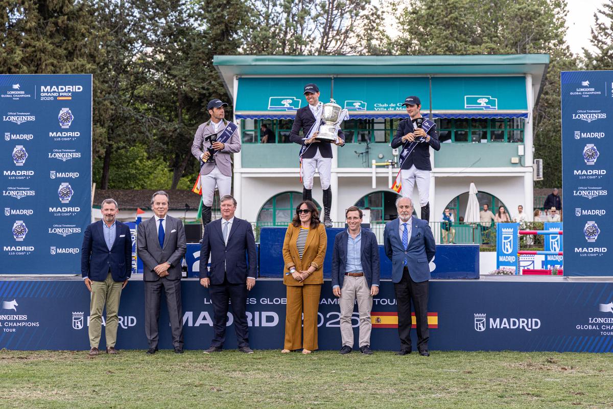 Podio del Gran Premio de Madrid 2026. Fotos: Miguel Ángel Ros / RCCVM