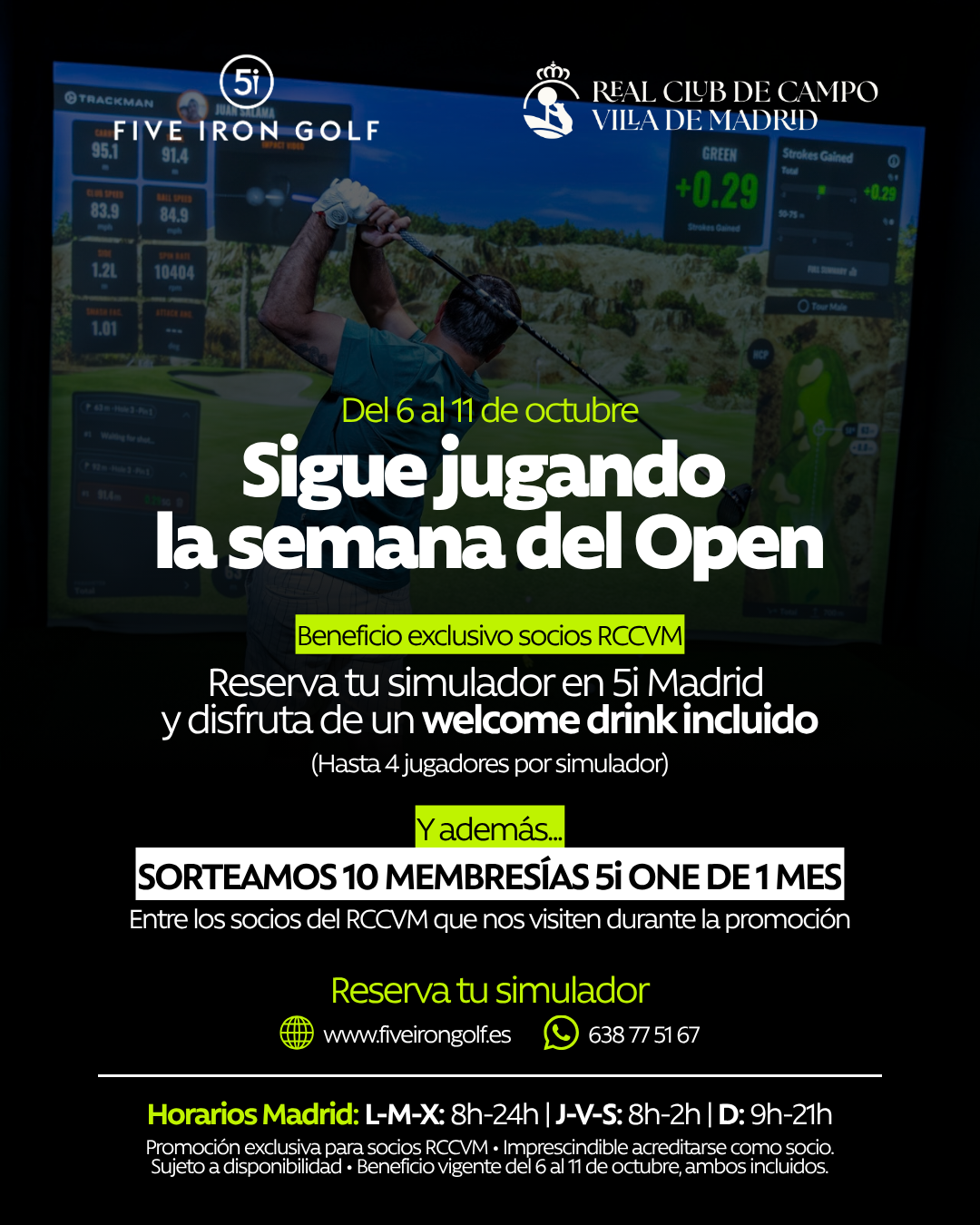 Cartel de la promoción para abonados RCCVM en 5i.