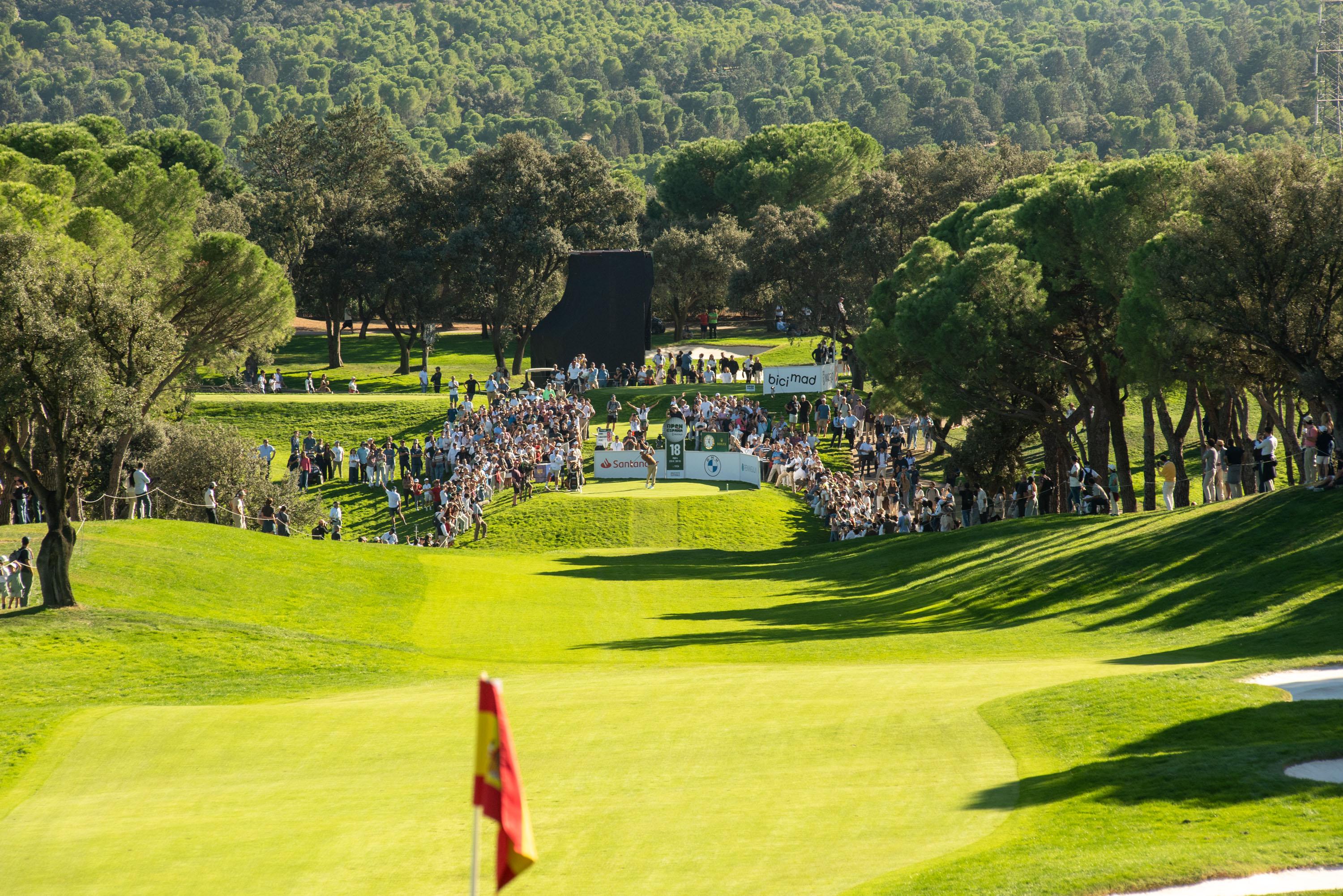 Vista de la salida del hoyo 18 desde el green.