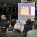Conferencia de ajedrez con el Gran Maestro Internacional Elizbar Ubilava. Foto: Roberto Cuezva / CCVM