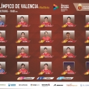Jugadores convocados por España para el Preolímpico de Valencia.