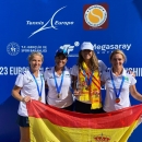 Equipo femenino CCVM campeón de Europa de pádel +45. Foto: Tennis Europe